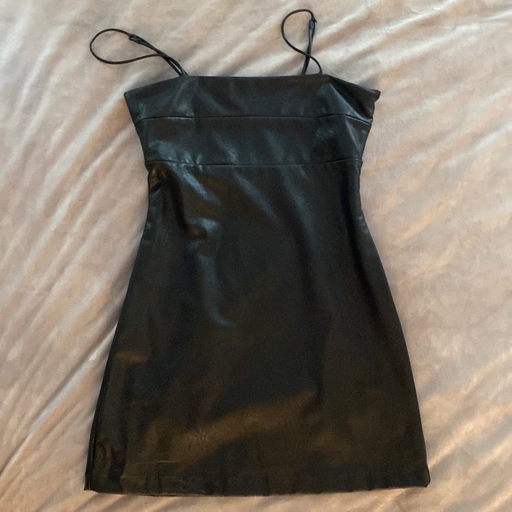 NWT Skylar & Madison Leather Mini Dress